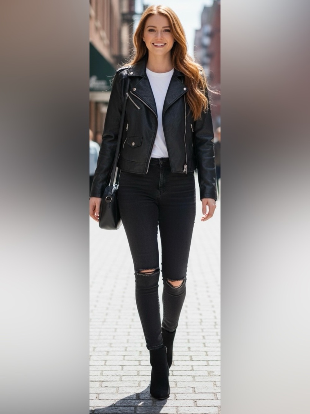 No Boundaries Black Faux Leather Biker Jacket Size Juniors Large